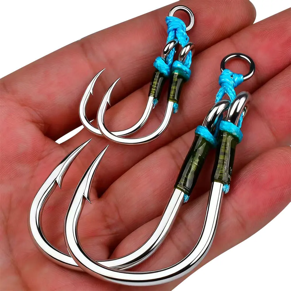 Anzuelos Jig Head doble púas – Slow jigging lubina acero carbono - imagen 5