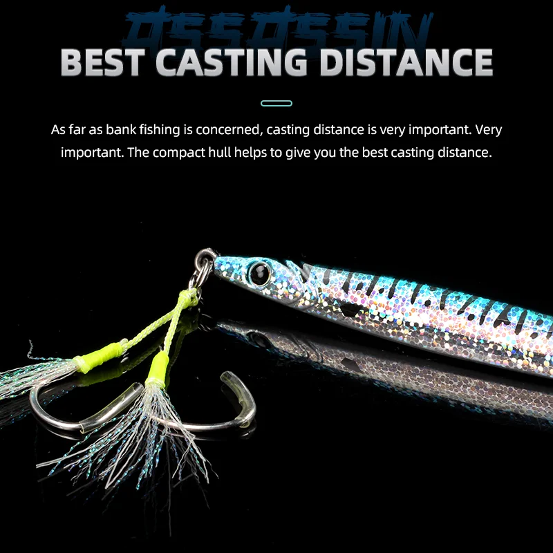 Magic Works Pesca nuevo 2024 plantilla de Metal Señuelos de Pesca 60G plantillas de mar cebo de Pesca Artificial aparejos Pesca perca cebos Woblery - imagen 4