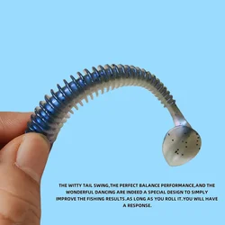 Señuelo de Pesca MUKUN con anillo de impacto, 6 uds., 50MM, 65MM, 100MM, Pesca Artificial, Leurre Souple, Señuelos de Pesca