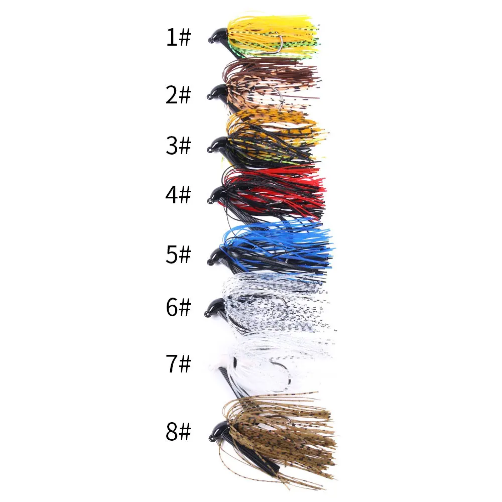 HENJIA 1 Uds 10g spinnerbait buzzbait Señuelos de pesca antibarb negro boca grande lubina pez barba Lucio plantilla de goma aparejos de pesca - imagen 2