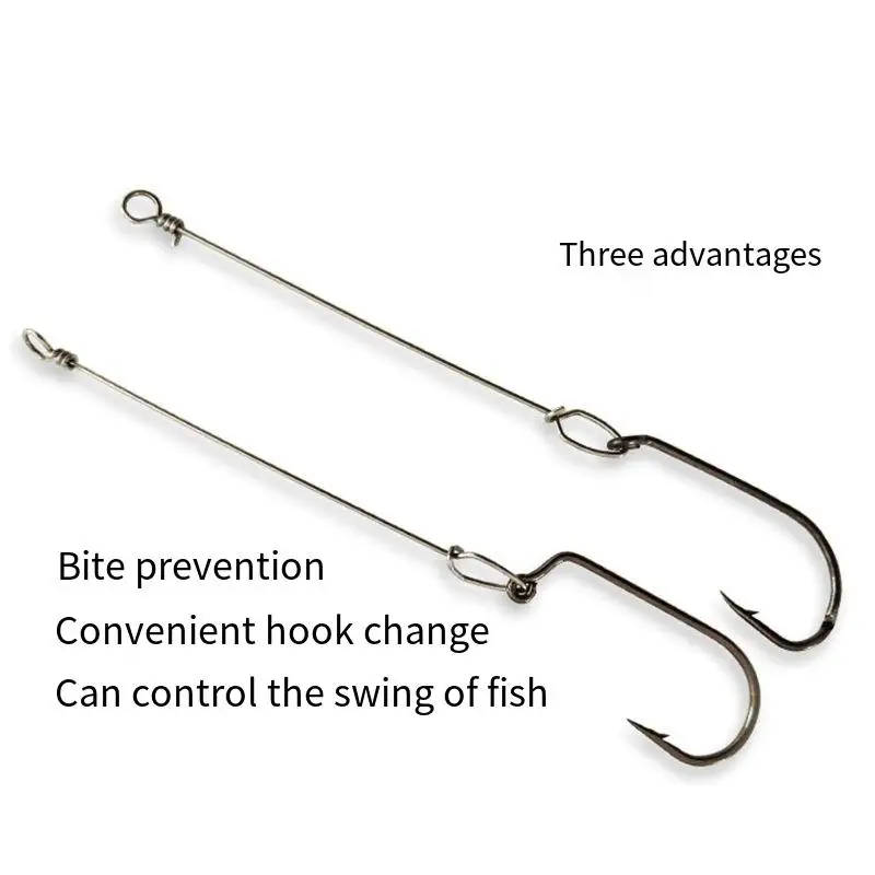 Equipo de pesca PD, Pin antimordedura, cadena antimordida, Conector de acero inoxidable, líder frontal, pesca en el mar - imagen 2