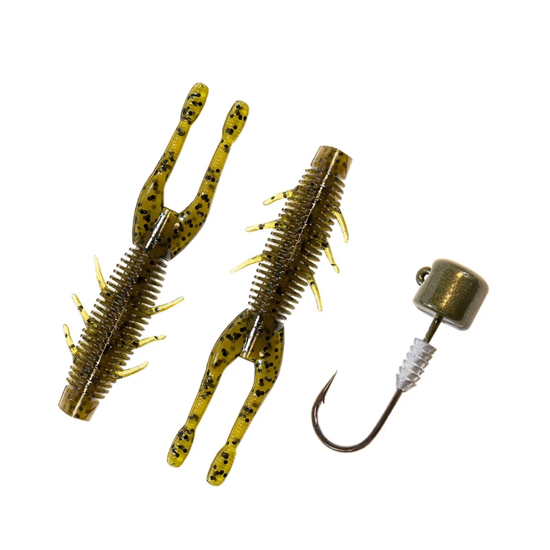 ZMAN Ned grupo de pesca 3 pulgadas Ned camarones flotante señuelo de agua cebo suave gancho de cabeza de plomo especial cebo falso punto multicolor - imagen 5