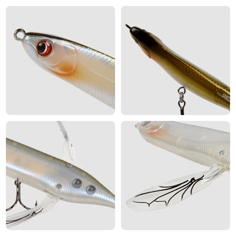 LETOYO 4g/6,6g cebo de libélula Topwater flotante lápiz señuelo de pesca Wobblers Artificial Lucio señuelo de pesca de lubina - imagen 4