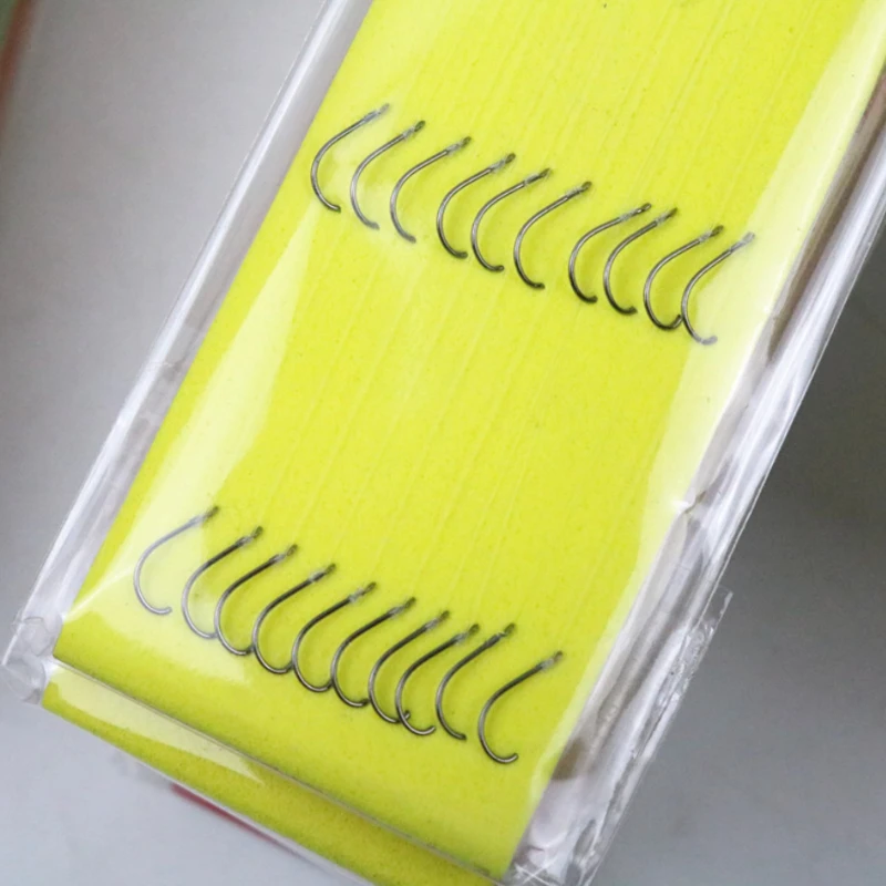 Anzuelo de pescado doble con púas/sin púas, anzuelos afilados de acero con alto contenido de carbono, accesorios de mar para pesca, 10 unids/lote por paquete, 36cm - imagen 3