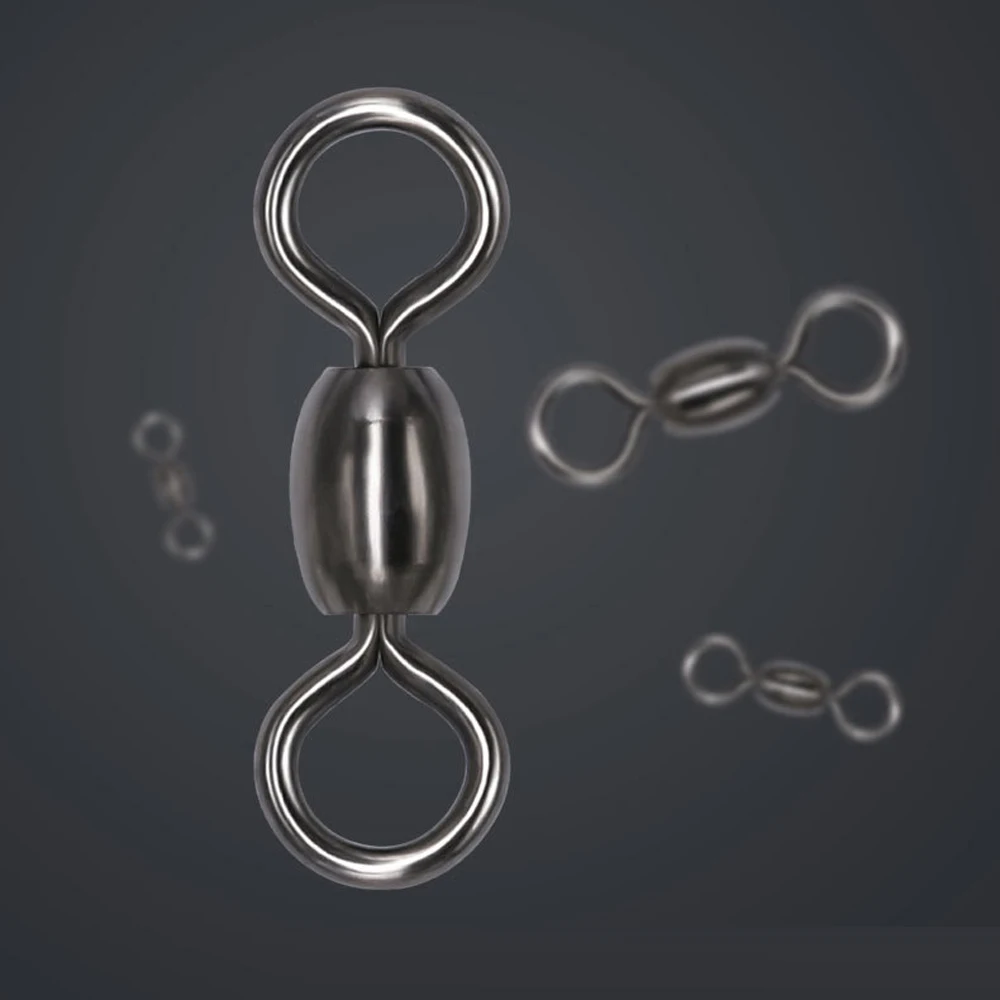 DNDYUJU 30 Uds barril de pesca giratorio grúa anzuelos conector accesorios de pesca de carpa aparejos de pesca de salmuera - imagen 5