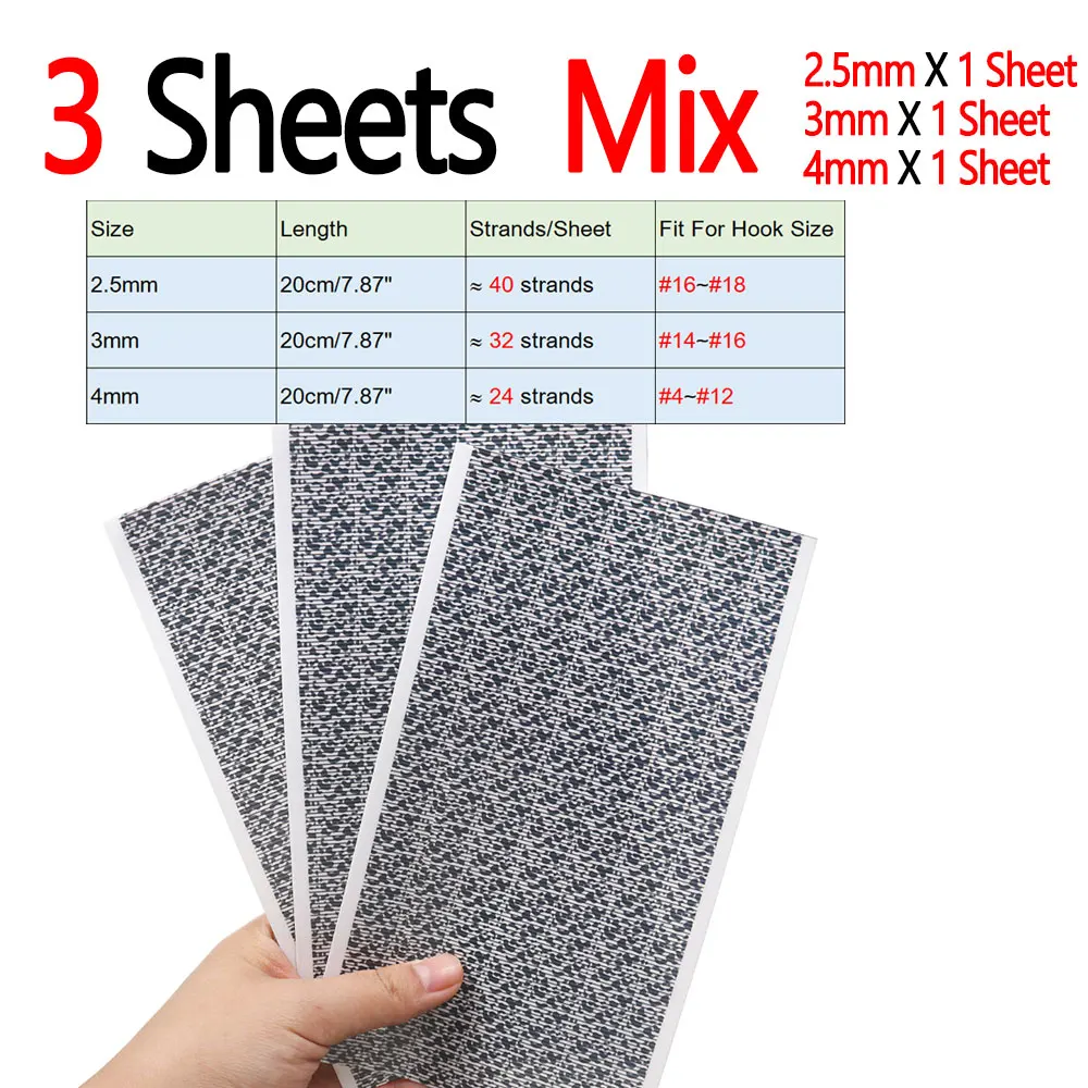 3 Sheets Mix Size