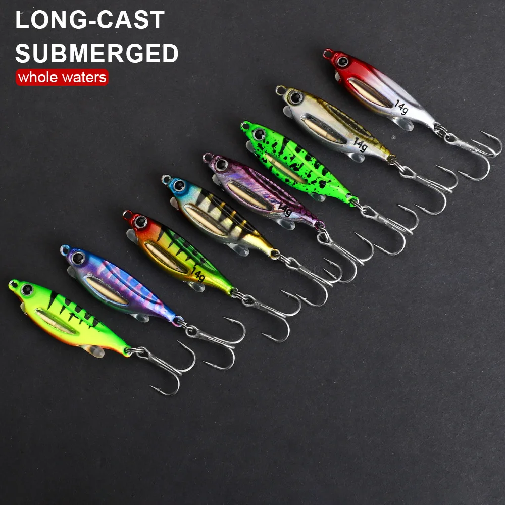 Cuchara de plantilla fundida de Metal, 7g-20g, cebo duro para curricán, cebo que brilla en la noche, pesca de lubina, barco, trucha, Jigging, señuelos de agua salada, 1 Uds. - imagen 3