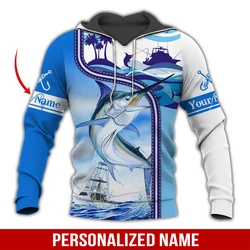 Sudadera con capucha Marlin Fishing - Estampa 3D pesca
