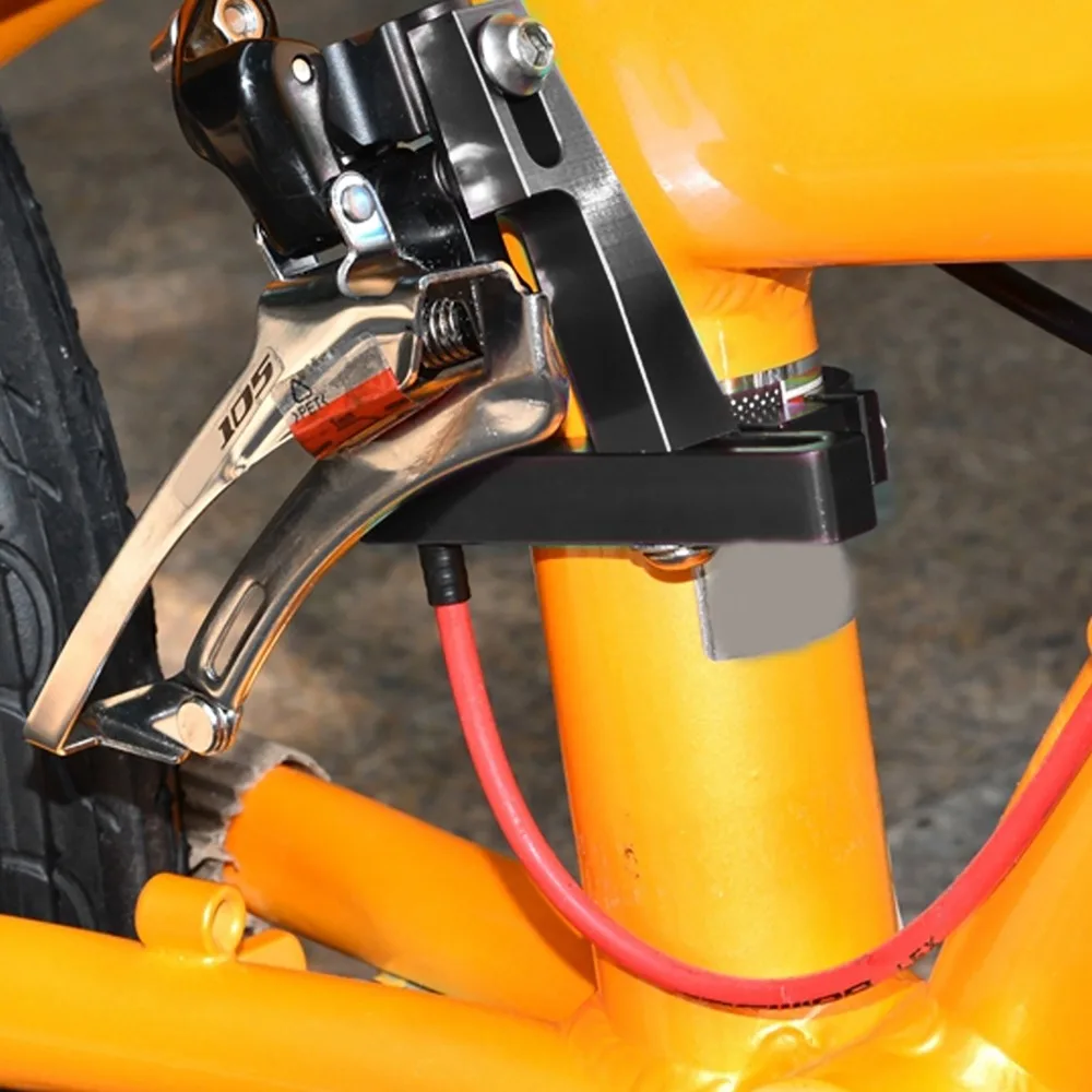 Abrazadera de cambio delantero de bicicleta de aleación de aluminio, adaptador de cambio delantero ligero y plegable, alto rendimiento, fácil instalación - imagen 3