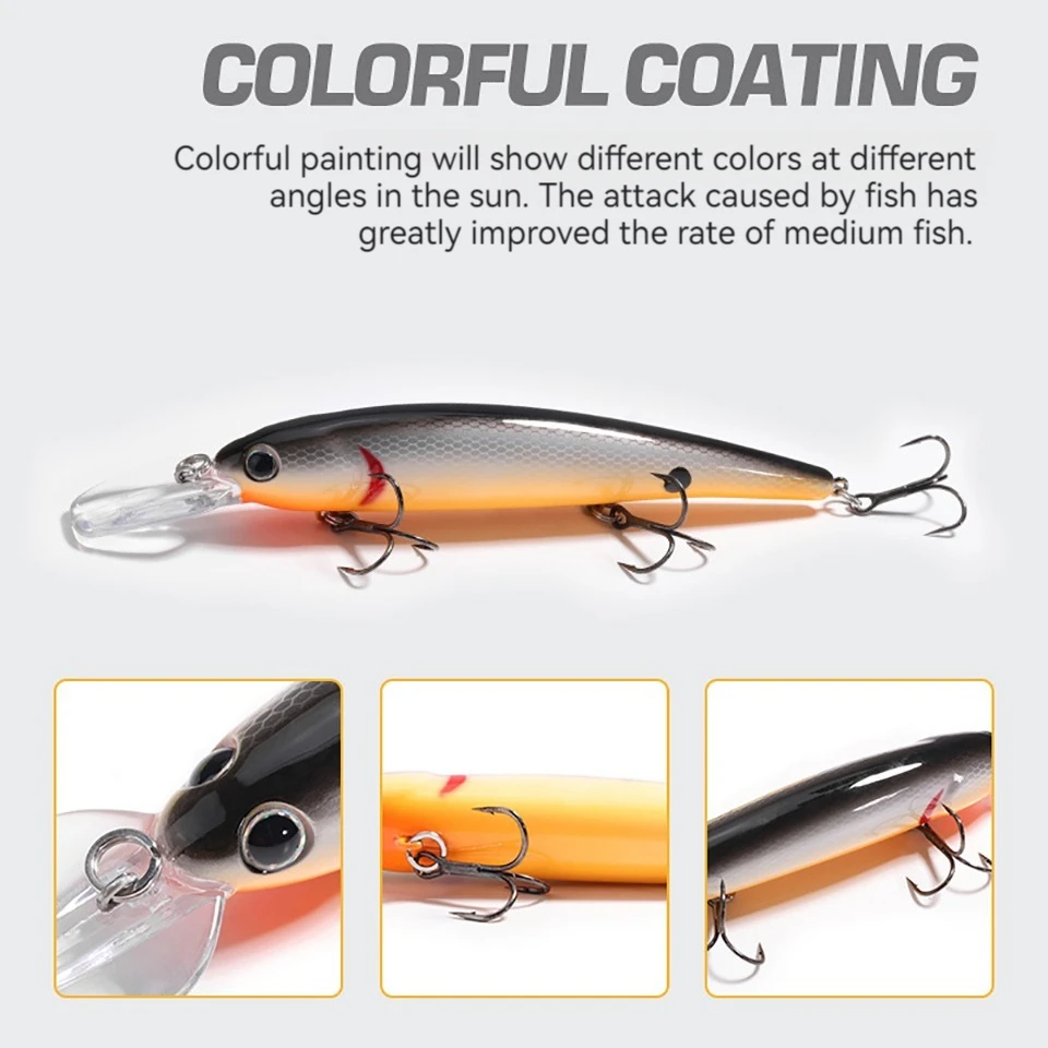 WALK FISH-señuelo de pesca Artificial duro, cebo flotante, 12cm, 17g, Jerkbait, Minnow, Big Crankbaits, Swimbait de curricán - imagen 3