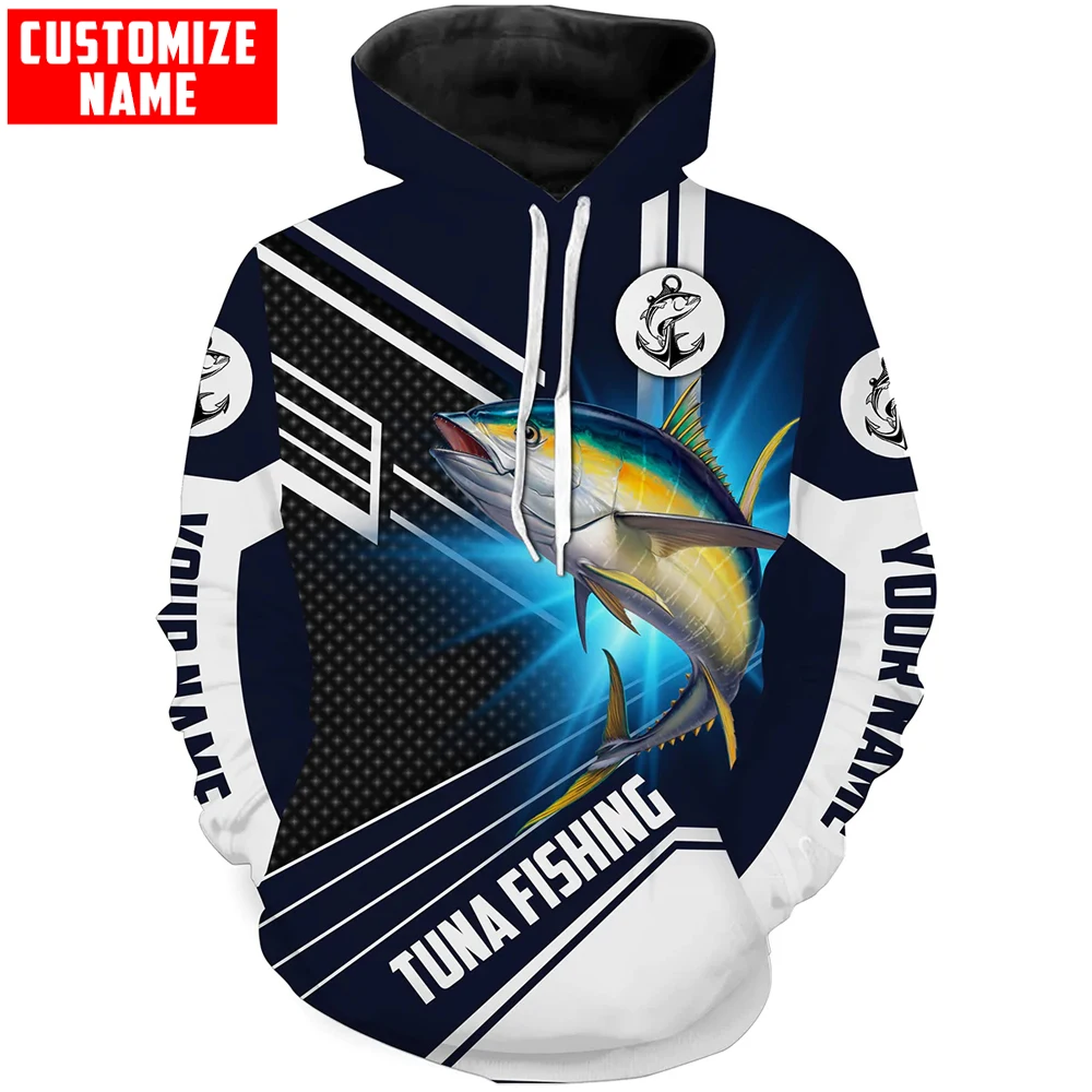 Sudadera con capucha Yellowfin pesca al atún – Estampado 3D unisex