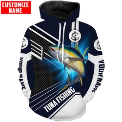 Sudadera con capucha Yellowfin pesca al atún – Estampado 3D unisex