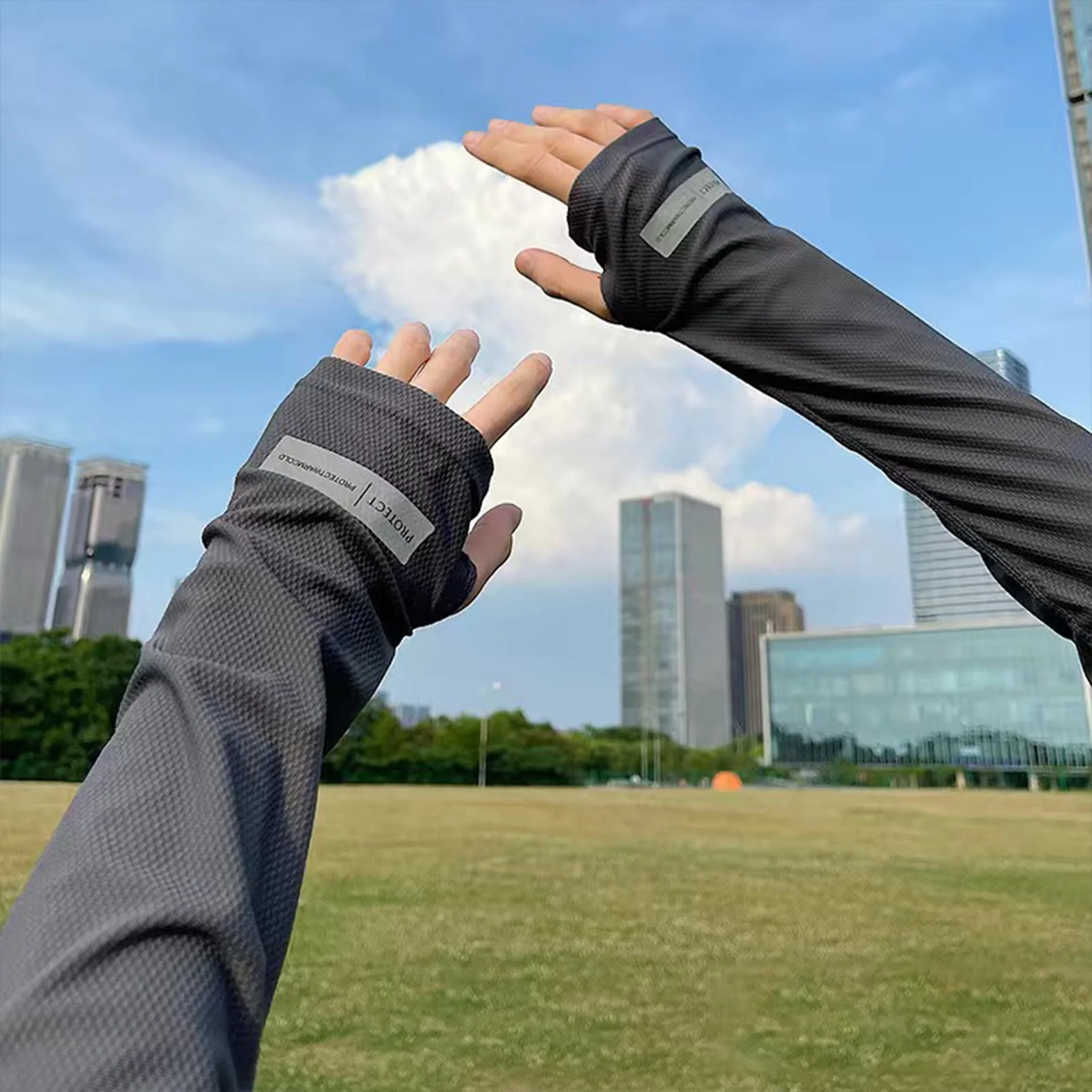 Manguitos de pesca unisex refrigerantes para sol y running