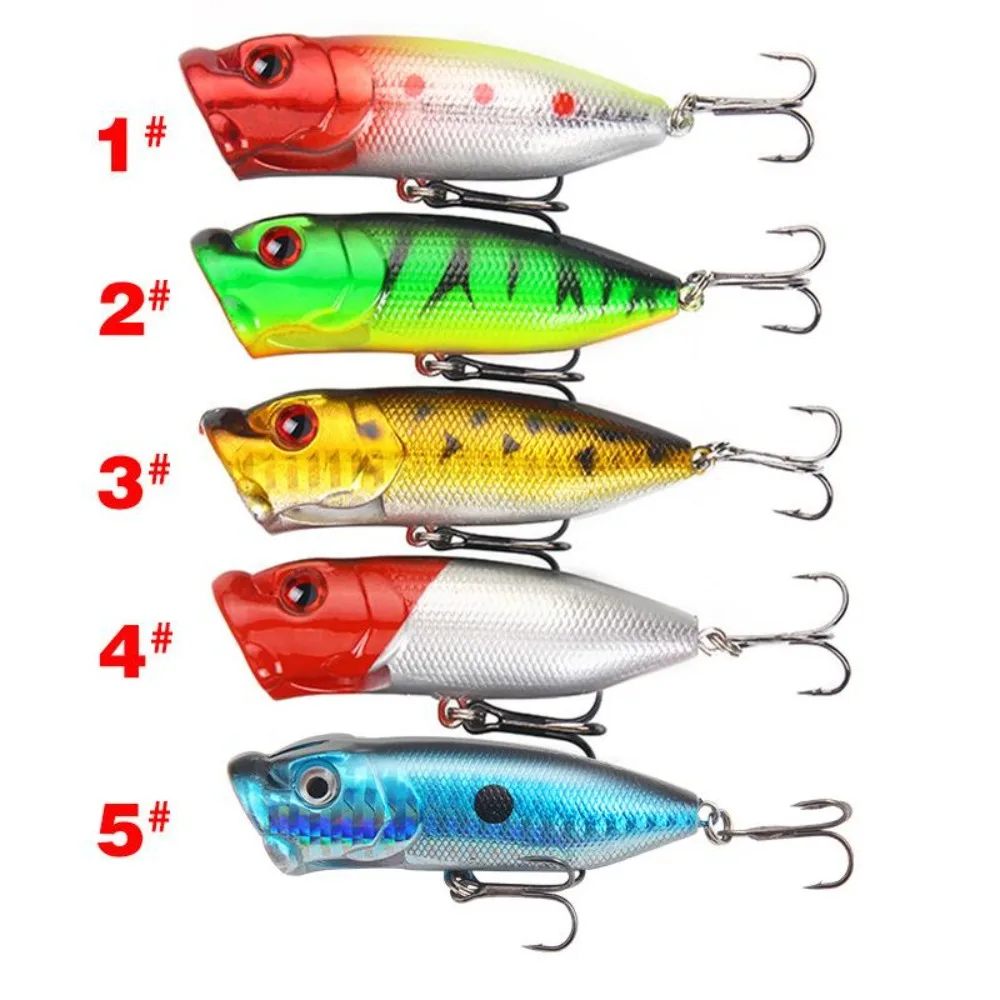 Top Water Popper 7cm / 13g cebo de desnatado de onda biónica para pescar cebo de plástico de escalada de ondas de 5 colores cebo duro al aire libre - imagen 2