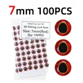 100pcs red 7mm