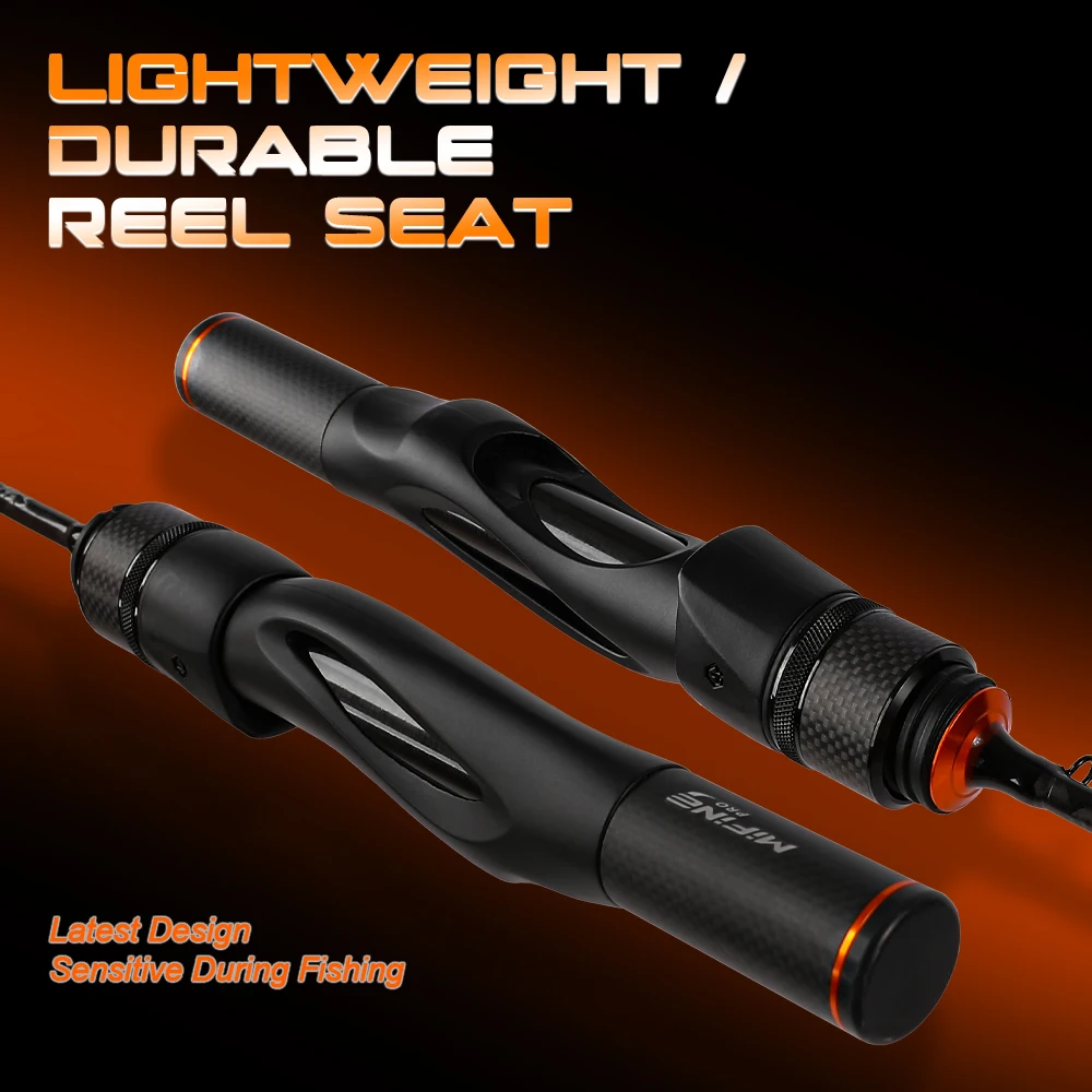 Caña giratoria de pesca Mifine ATTACKING XUL 0-2g/0-3g 1,68 m/1,80 m punta sólida de acción rápida para lubina trucha perca cañas de pescar - imagen 5