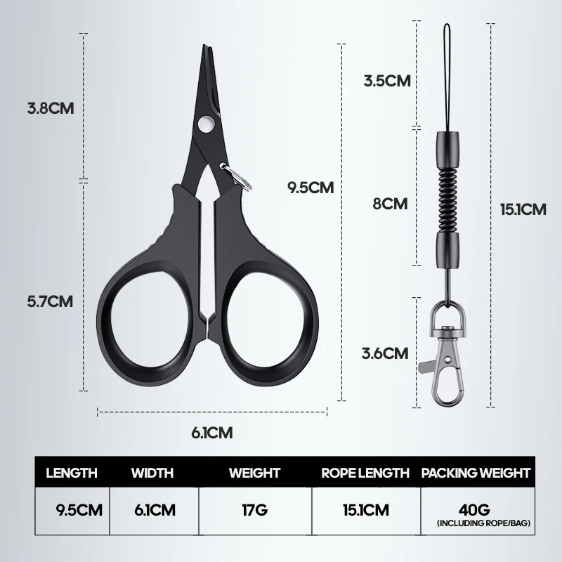 TAIYU-tijeras multifuncionales de acero inoxidable chapadas en titanio para pesca, Clip de señuelo, línea de PE, peso de plomo, Mini Toothisso de pesca - imagen 3