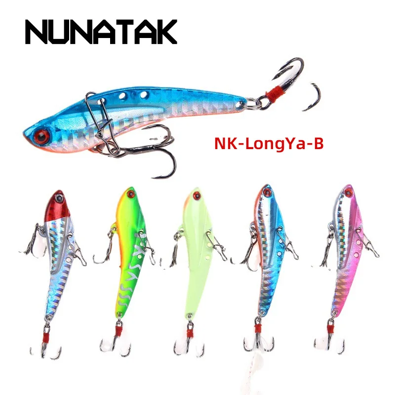 NUNATAK-señuelo VIB de Metal, 8g/13g/16g/20g/25g/30g, cebo duro para pececillos, cebo de Metal que se hunde, señuelo para lubina, señuelos VIB brillantes con láser de mar - imagen 3