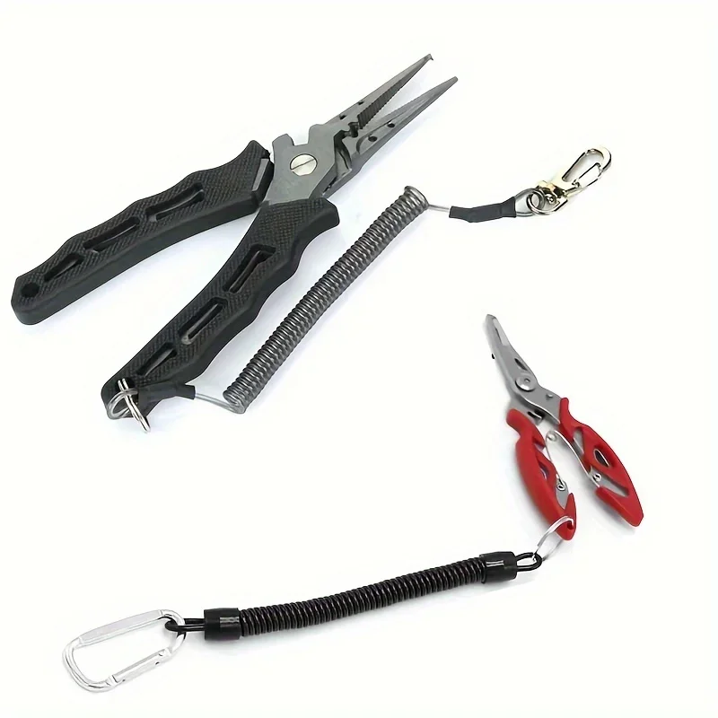 Pesca retráctil con cuerda de mano antipérdida, resorte telescópico con mosquetón, cuerda de retención, herramientas de pesca, aparejos - imagen 4