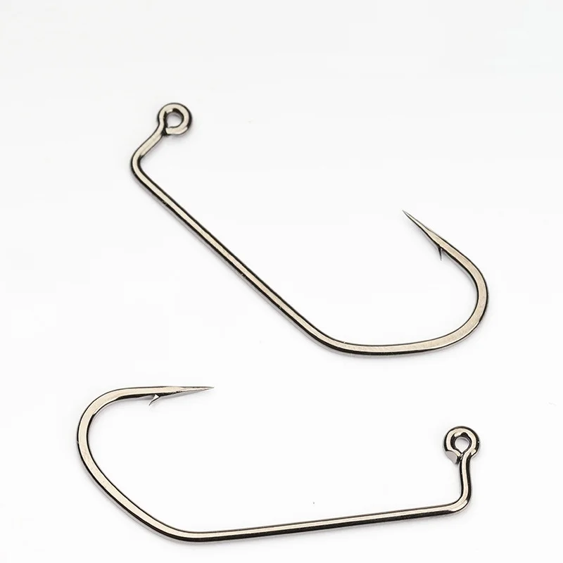 Gancho de gusano de caña recta para pesca, anzuelo de ángulo recto, gancho grande para puerta, anzuelos de penetración rápida, lote de 10 piezas en oferta - imagen 3