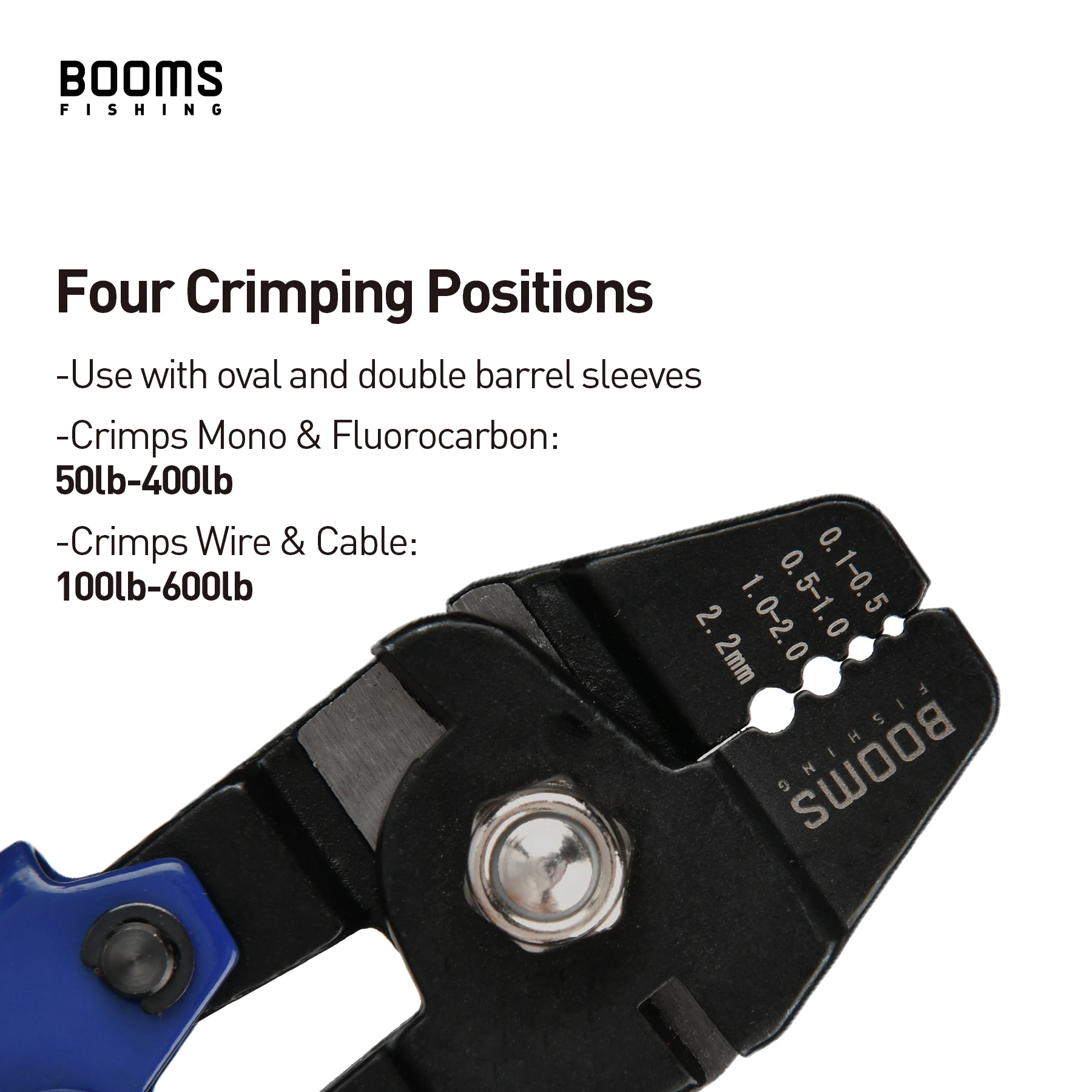 Booms Fishing CP1, alicates de prensado de pesca multifunción, juego de herramientas con mango de goma, herramientas de prensado de pesca con Kits de manguitos de engarzado - imagen 2