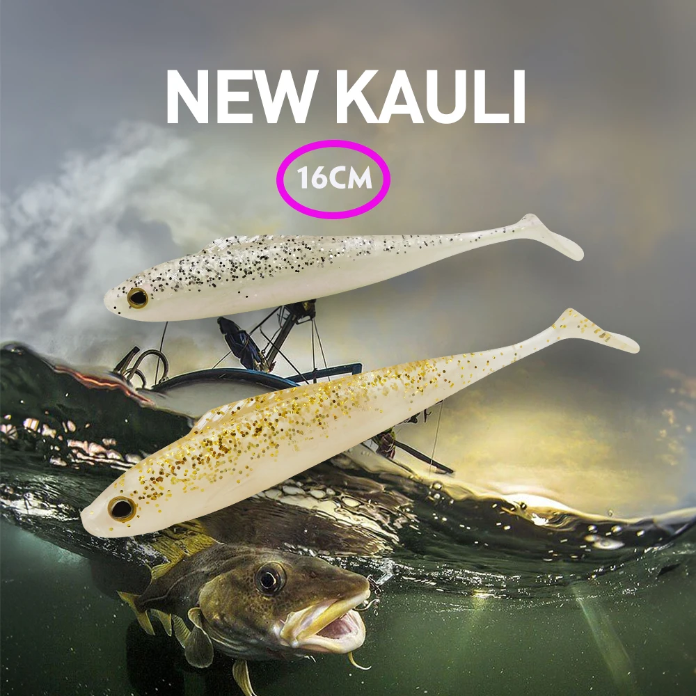 Cebo suave de alta calidad, nuevo y grande Kauli Shad, 160mm, 29g, señuelo de Jigging para pesca en el mar, para pesca de Lucio - imagen 4