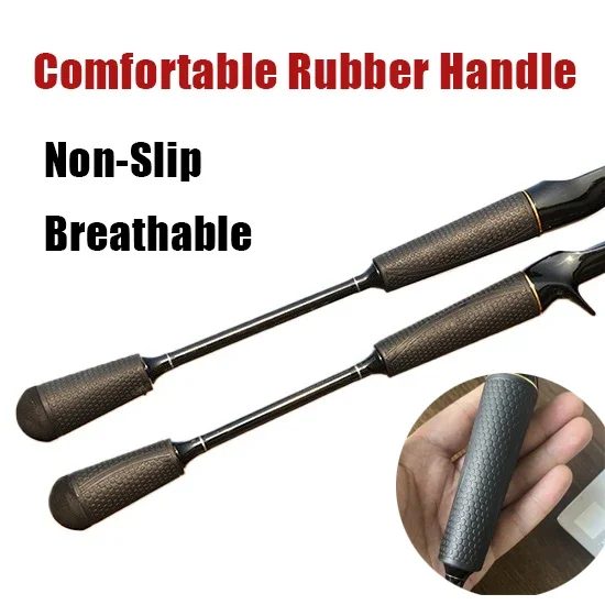 Caña de pescar de viaje con señuelo de 1,8 m y 2,1 m, caña de pescar portátil ultraligera de 4 secciones de carbono de 4-25g - imagen 5