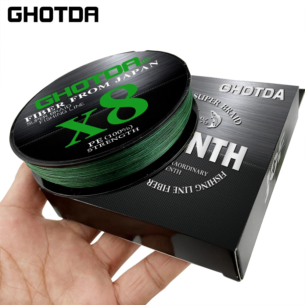 GHOTDA-sedal de pesca multifilamento, hilo de pesca giratorio X8, 100M, 13,2-78LB - imagen 5