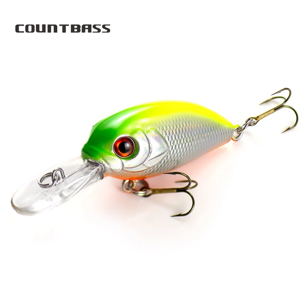 Manivela Countbass 39mm 1-1/2" 4,5g 5/32 oz. Buceo Baño profundo de 1-1,2 m con anzuelos VMC, cebos duros, señuelos de pesca, Crankbait Wobblers