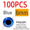 6mm blue 100pcs