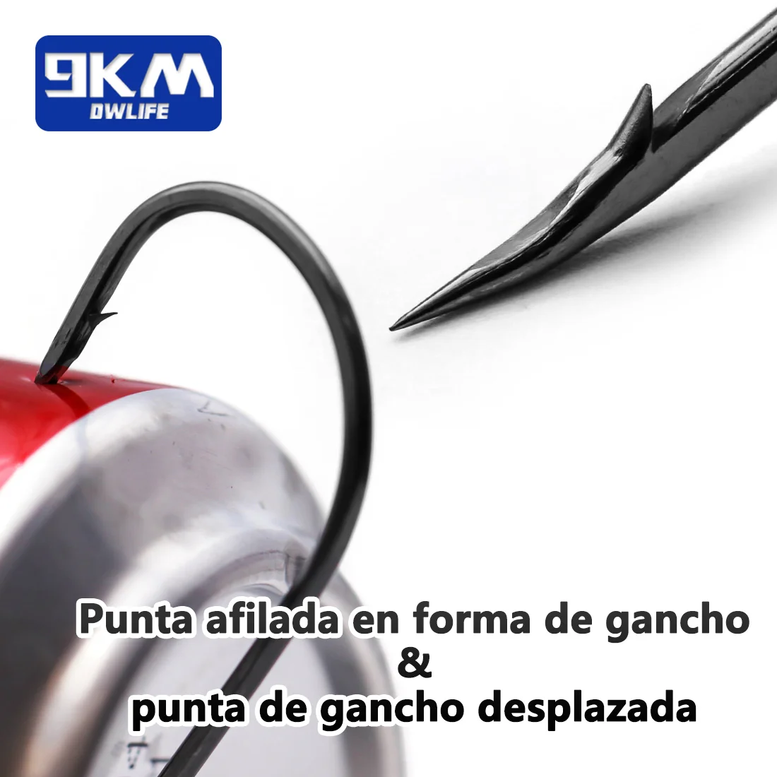 Anzuelo de pesca de pulpo de 9KM, Señuelos de Pesca de carpa de mar, anzuelos de púas negros, 50 ~ 100 Uds., anzuelos de gusano, aparejos de agua dulce y salada - imagen 5