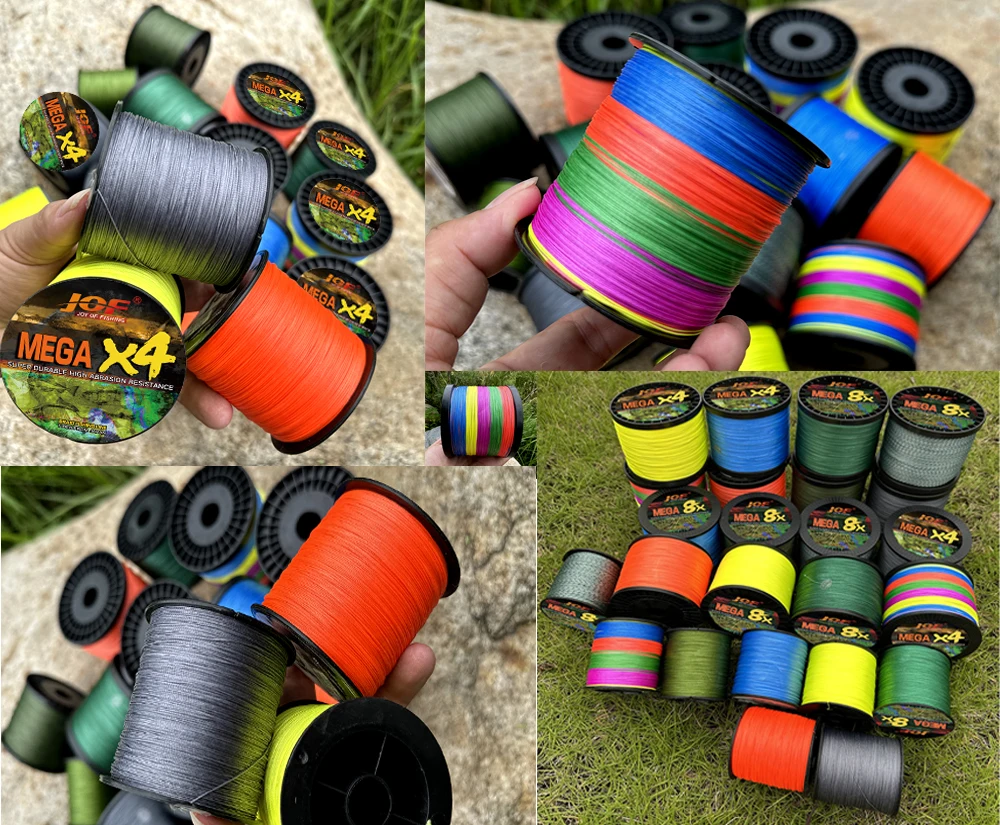 JOF-sedal de Pesca multicolor X4, Micro trenzado más suave, resistencia máxima de 300 KG-500 KG, cebo de Pesca de agua dulce de lubina, PE 4,8 m 36,8 m - imagen 3