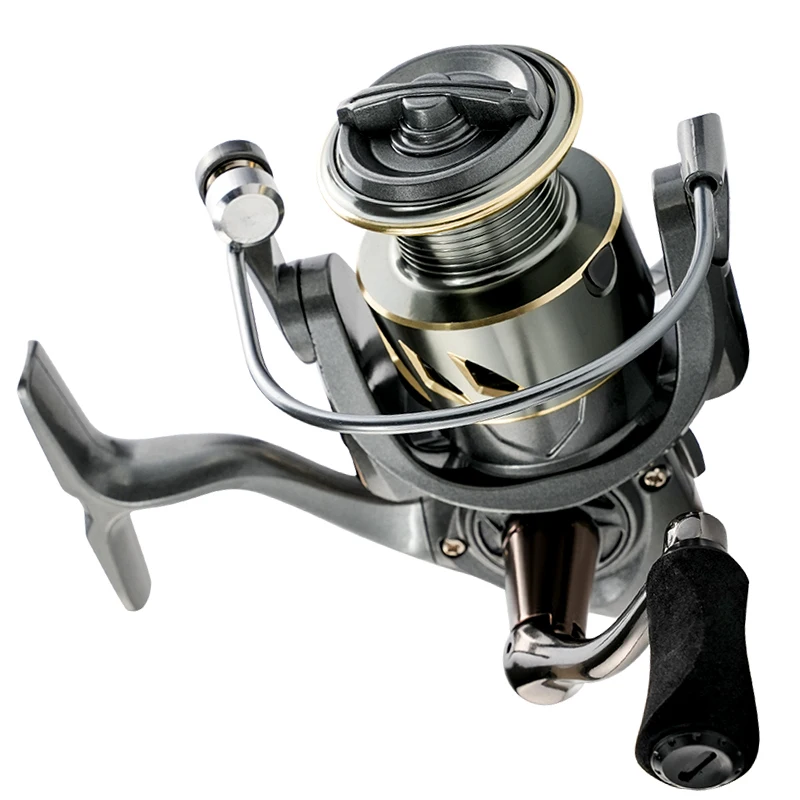 Nuevo carrete de pesca con señuelo giratorio, carrete de Metal de arrastre máximo de 8KG, bobina de pesca de agua salada 5,2: 1 7000 6000 5000 4000 3000 2000 Series suave - imagen 4