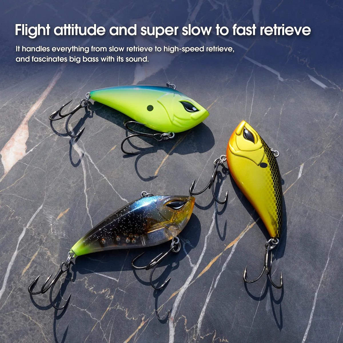 NOEBY-señuelo de pesca Crankbait sin labios, 7cm, 17,3g, sonajero que se hunde, vibración, Wobbler, cebo duro Artificial para perca, señuelo de pesca - imagen 5