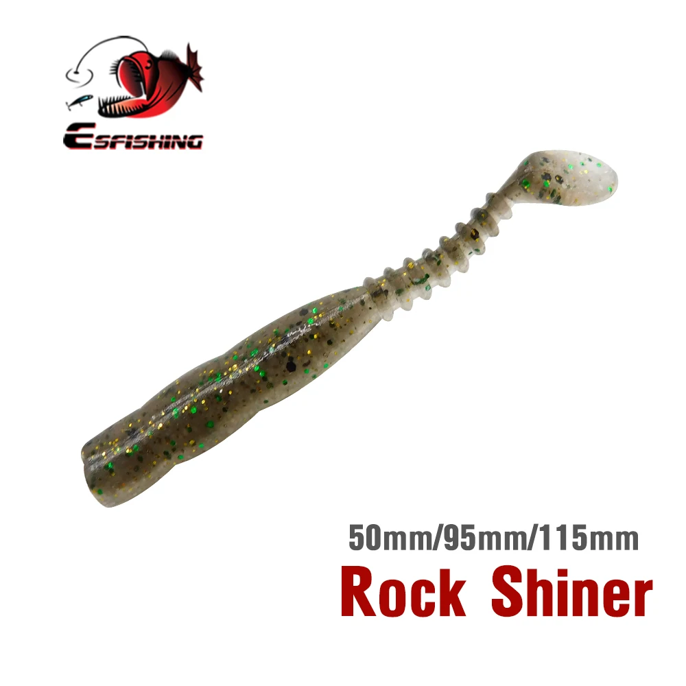 KESFISHING Shad 2 "Shad Rock Shiner cebos artificiales de silicona suave Leurre Souple trucha Lucio Señuelos de pesca olor a pescado con sales - imagen 2