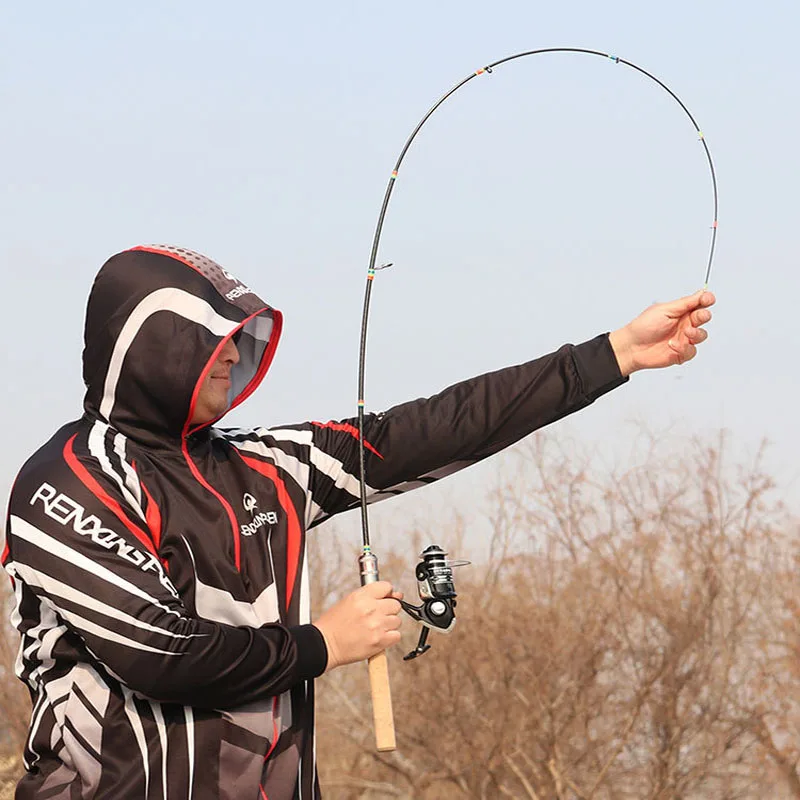 Caña de pescar de carbono para trucha, caña de pescar giratoria antienredos, 1,68/1,8 m - imagen 2