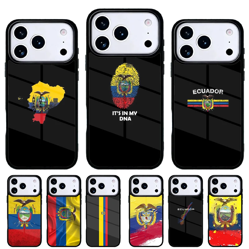 Funda iPhone con Bandera Ecuador – Carcasa Trasera Protectora