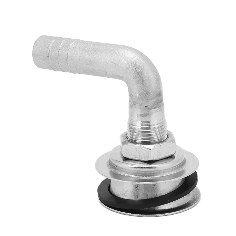 Ventilación de tanque de gasolina para barco de acero inoxidable 316, acabado de pulido de 90 grados a través de ventilación del casco, mangueras de 5/8 pulgadas, instalación de barco de ventilación del tanque de combustible - imagen 2