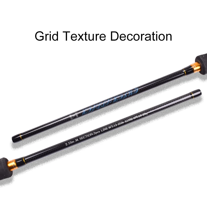 Mavllos YKing-caña giratoria de pesca pargo, señuelo de 10-25g, línea de 12-25lb, 3 secciones, perca ligera de carbono portátil, caña de fundición de pesca - imagen 5