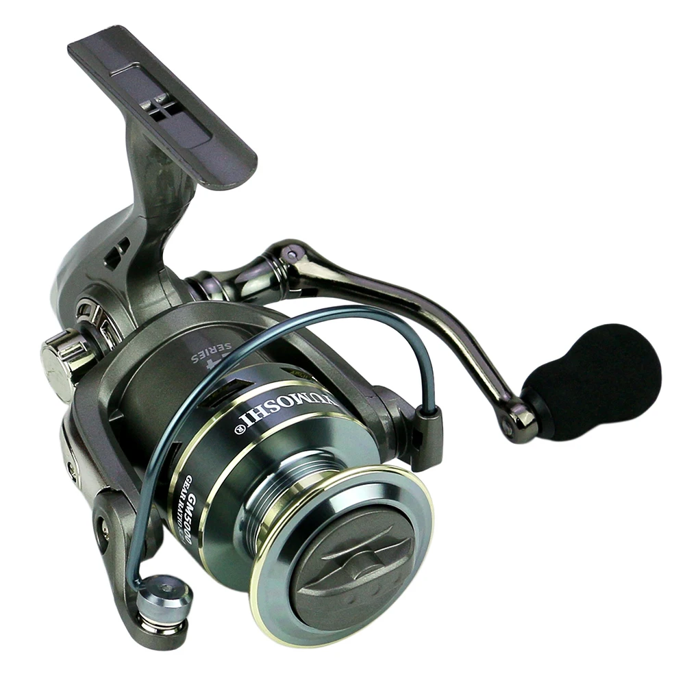 Carretes de pesca giratorios, aparejos de pesca de Metal 1000: 1, relación de engranaje, embrague unidireccional, suave, agua dulce de mar, 7000-5,2 - imagen 3