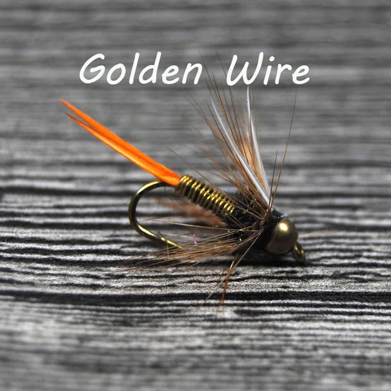 Wifreo 12pcs 12# Fast Sinking Brass Bead Head Prince Nymph Trout Fishing Flies Nymph Stonefly Caddis Fly - imagen 5