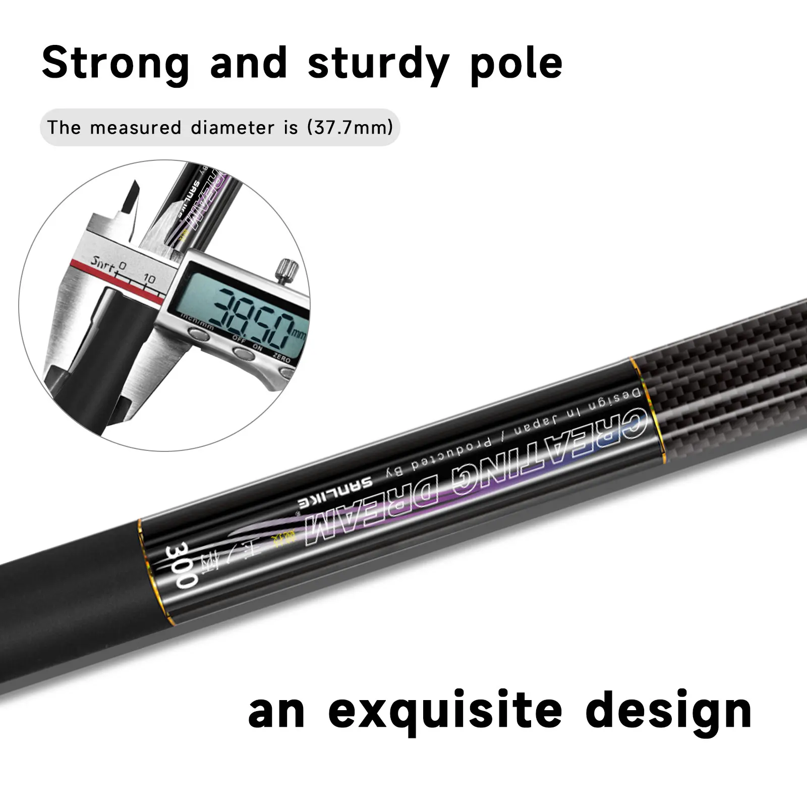 SANLIKE-red de pesca de fibra de carbono, palo telescópico plegable, mango de aterrizaje, caña para carpa, aparejos de pesca, herramienta de liberación de captura - imagen 5
