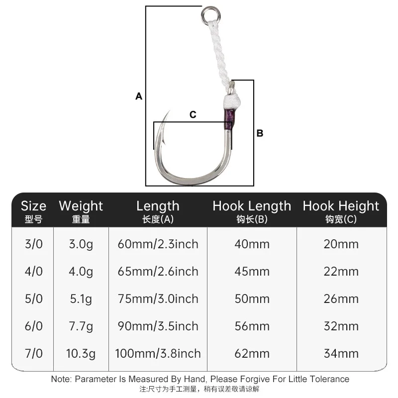 8062 potente gancho de placa de hierro 5x gancho individual anzuelo de objeto pesca en el mar para atún con púas ganchos de placa de hierro de oscilación lenta - imagen 3