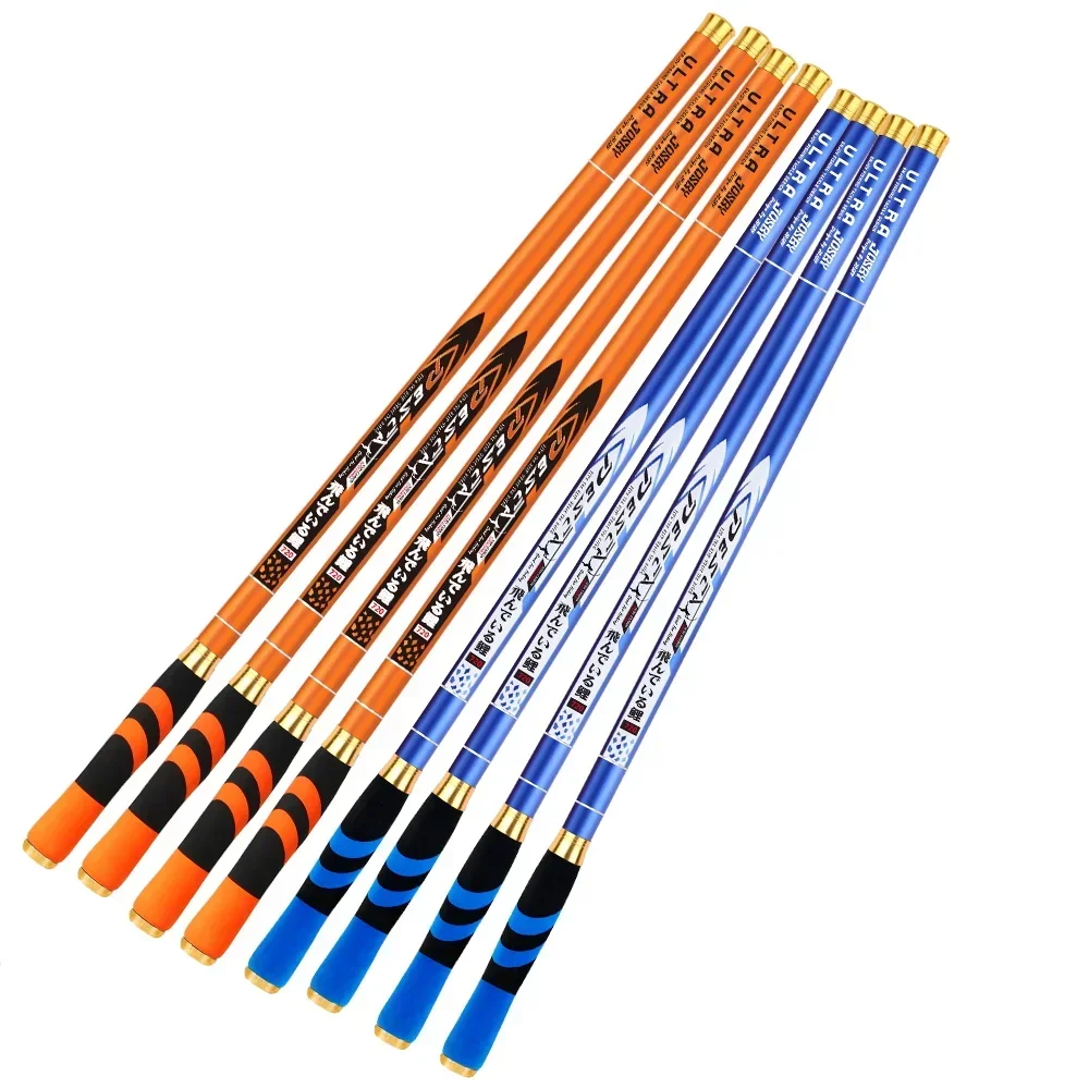 JOSBY-caña de pescar telescópica ultraligera, accesorio de pesca de fibra de carbono, superdura, 2,7-7,2 M - imagen 4