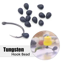 Accesorios de pesca de carpa, método alimentador, cuentas de anzuelo de pesca de 0,42g, cuentas de tungsteno para aparejo de pelo, aparejo de pesca Ronnie, 10 Uds.