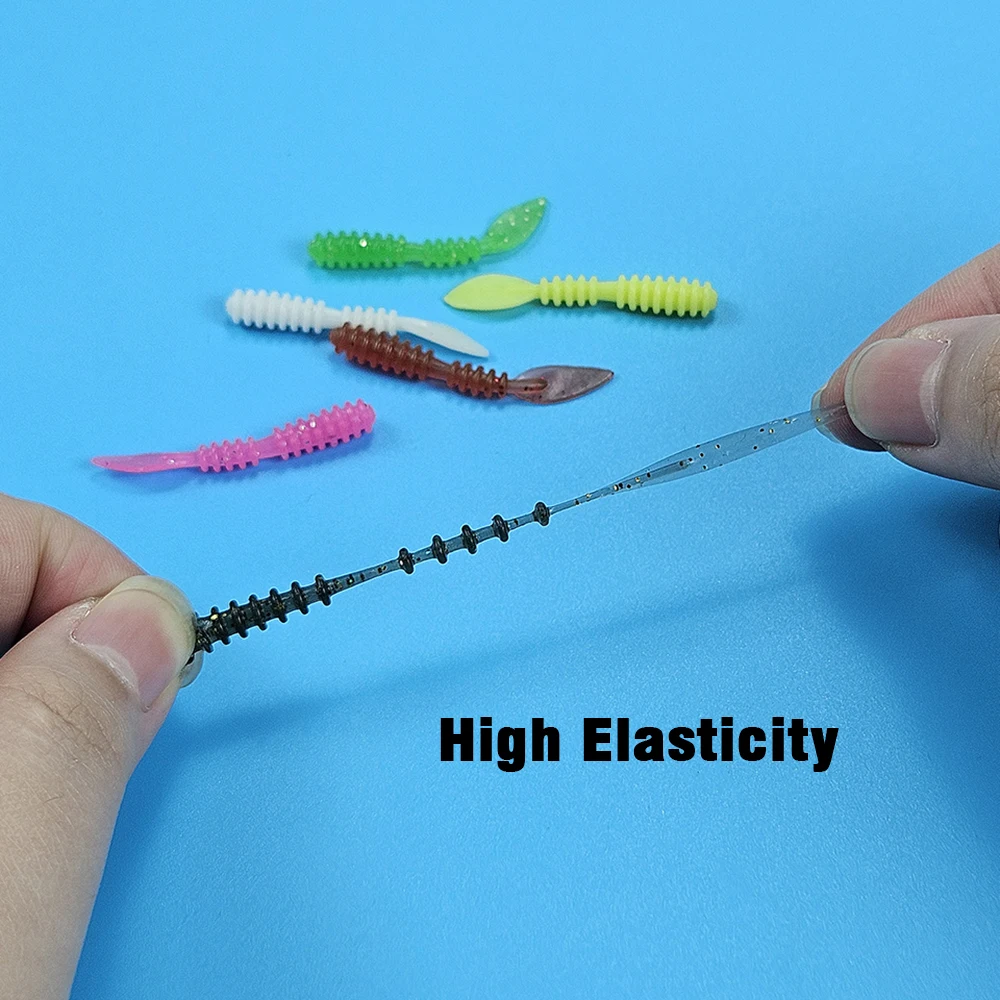 Mini vinilos de pesca TPR 40mm – Cola paddle para señuelo artificial
