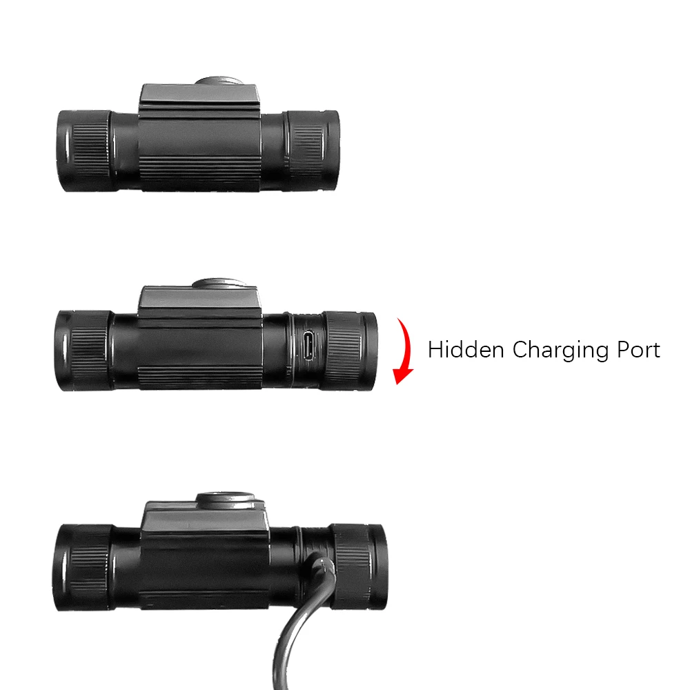 Linterna frontal LED pesca – Función memoria flash roja - imagen 5