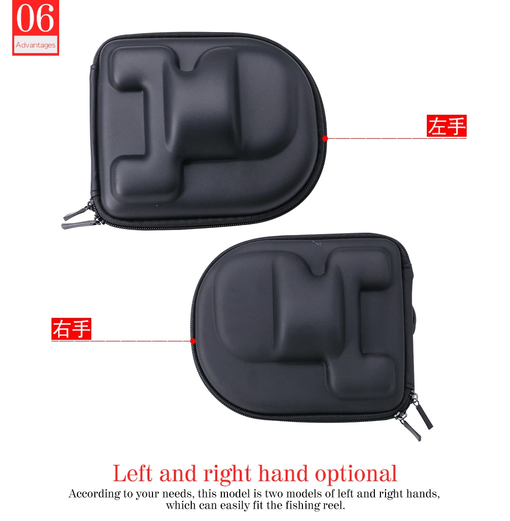 DEUKIO-Bolsa de carretes de pesca portátil, ligera, integrada, de neopreno, para carrete de pesca Baitcasting, EVA, funda protectora, bolsa de almacenamiento - imagen 4