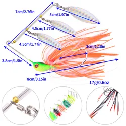 Spinnerbait de tres palas – Señuelo artificial para lucio y lubina