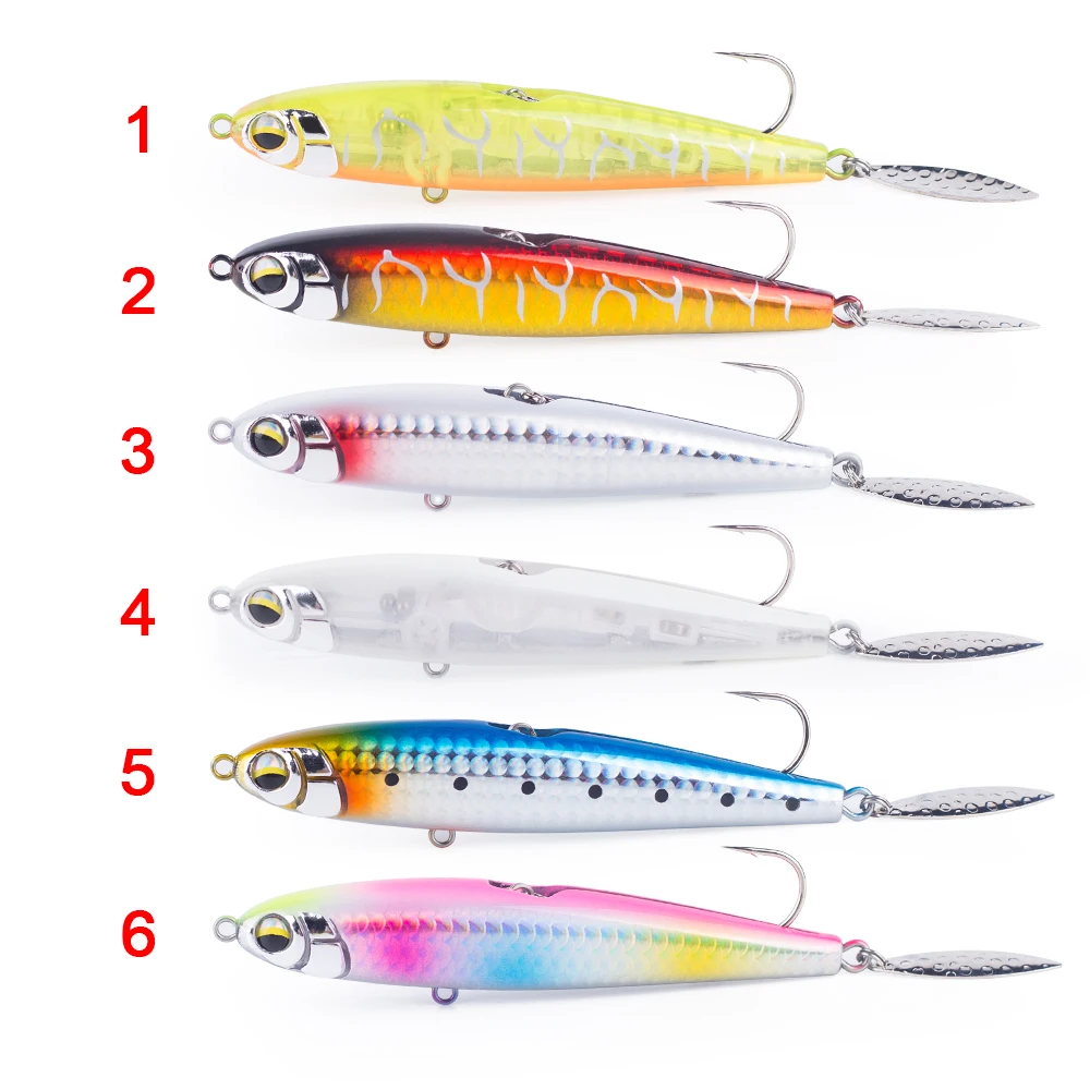 Hanlin-cebos de lápiz de hundimiento, caja de plástico duro, Señuelos de Pesca, Swimbait, Wobblers artificiales, aparejos de trucha, 10cm/26g, 3 unidades por juego - imagen 3